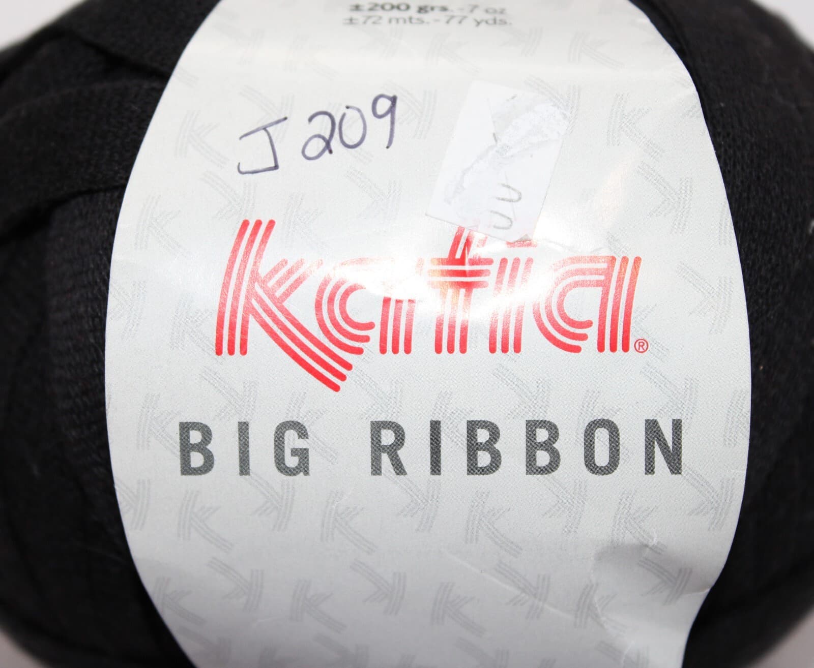 Katia Big Ribbon Col 2 Black Cotton Polyester 200gr 77yd - Thumbnail 2