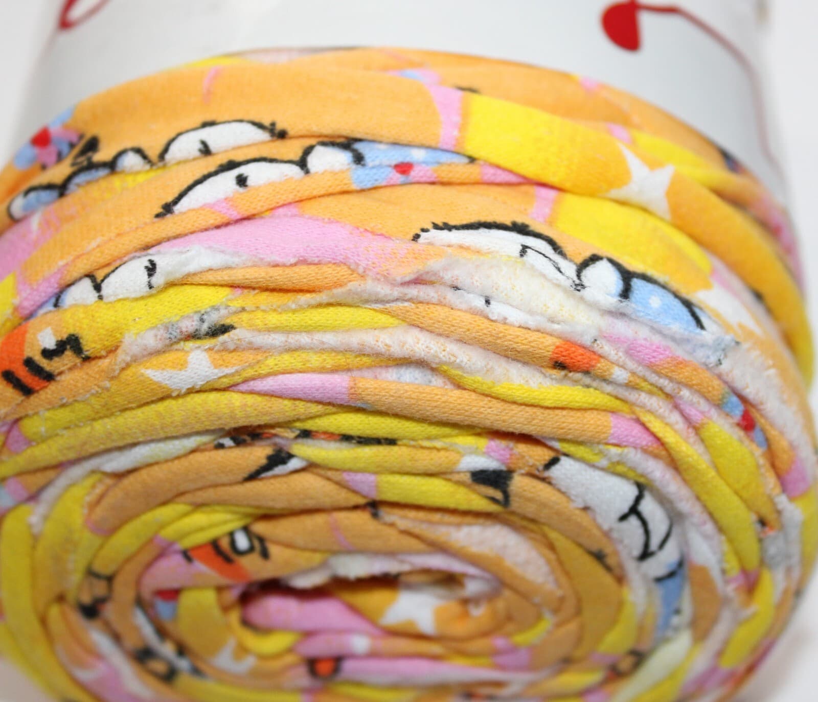 Euro Yarns FUN Tee Rag Col Yellow 100% Cotton 11oz, Length varies per roll - Thumbnail 2