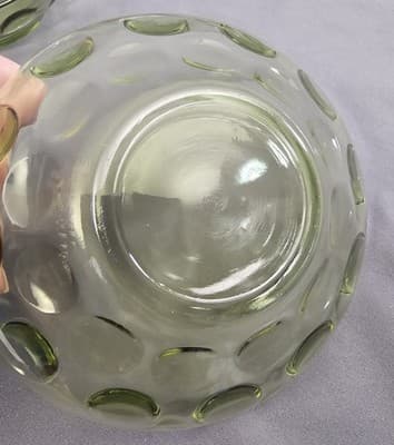 5 Vintage Hazel Atlas Eldorado Green Raindrop Small Dessert/Fruit Bowls 4 3/4” - Thumbnail 9