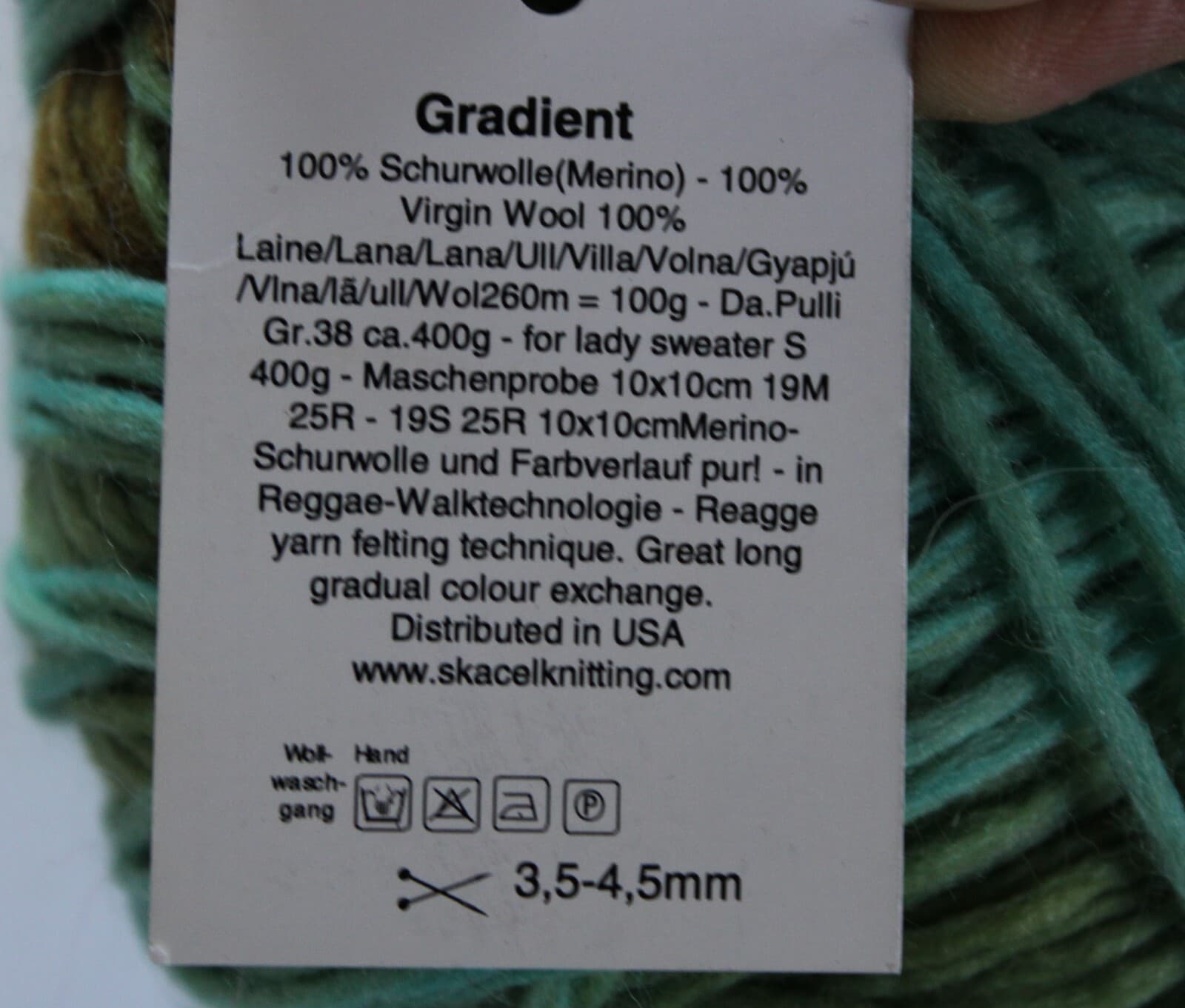Schoppel Gradient Col 2202 Green Mix 100% Merino Virgin Wool 100gr 260m - Thumbnail 5