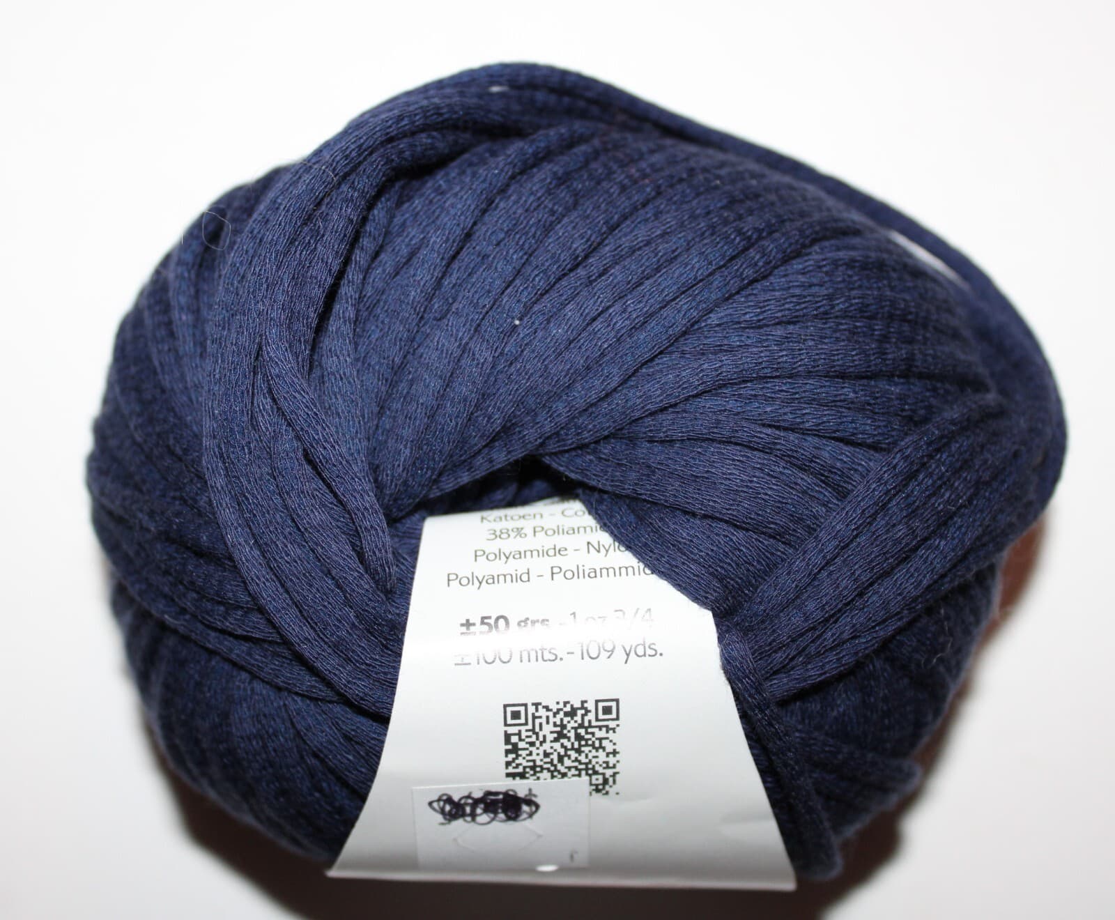 Katia Bulky Cotton Col 69 Dark Blue Cotton Nylon 50gr 109yd - Thumbnail 2