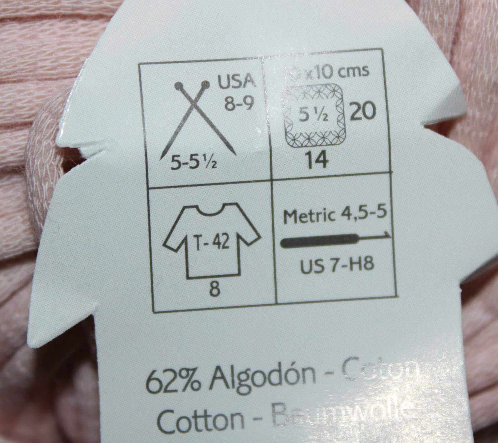 Katia Bulky Cotton Col 57 Pink Cotton Nylon 50gr 109yd - Thumbnail 5