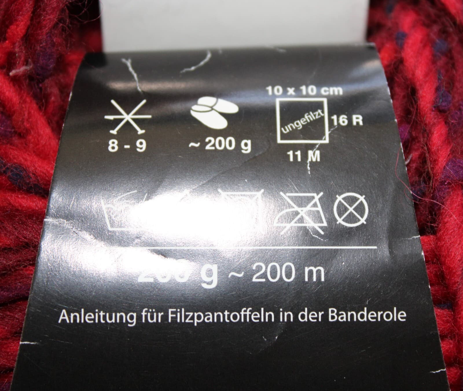 Ferner Wolle Filzmich! Tweed Red with Blue Virgin Wool Nylon 200gr 200m - Thumbnail 3