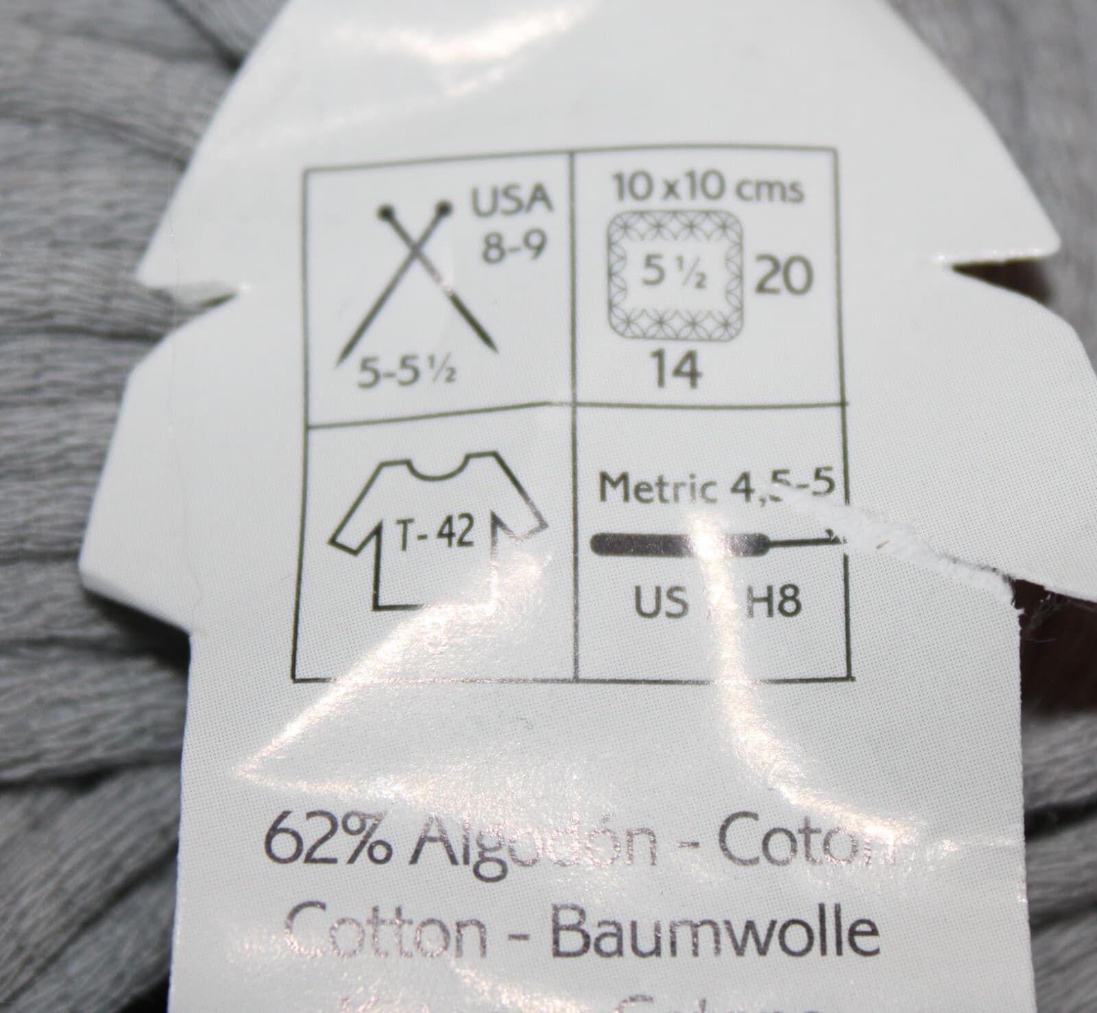 Katia Bulky Cotton Col 71 Gray Cotton Nylon 50gr 109yd - Thumbnail 6
