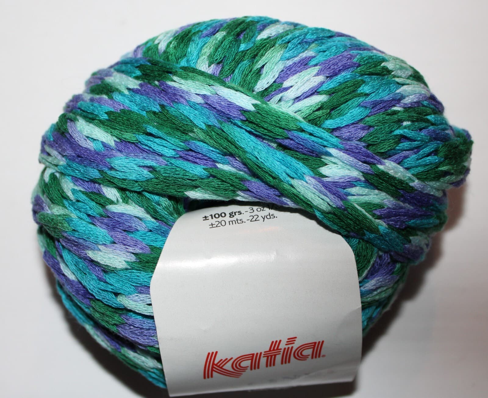 Katia Malindi Col 12 Blue Green Purple Mix 100% Acrylic 100gr 22yards - Thumbnail 2