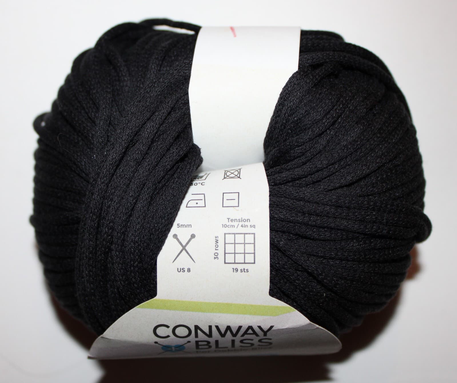 Plymouth Yarn Cleo Col 60001 Black Cotton Nylon 50gr 98yd - Thumbnail 2