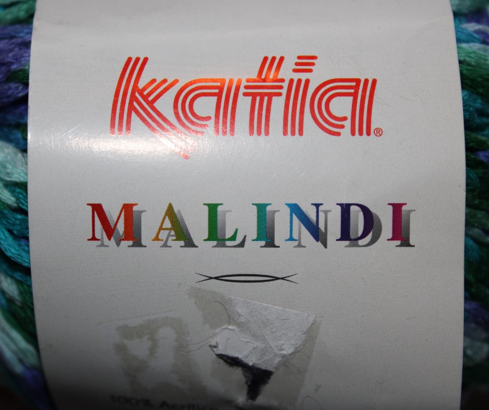 Katia Malindi Col 12 Blue Green Purple Mix 100% Acrylic 100gr 22yards - Thumbnail 4