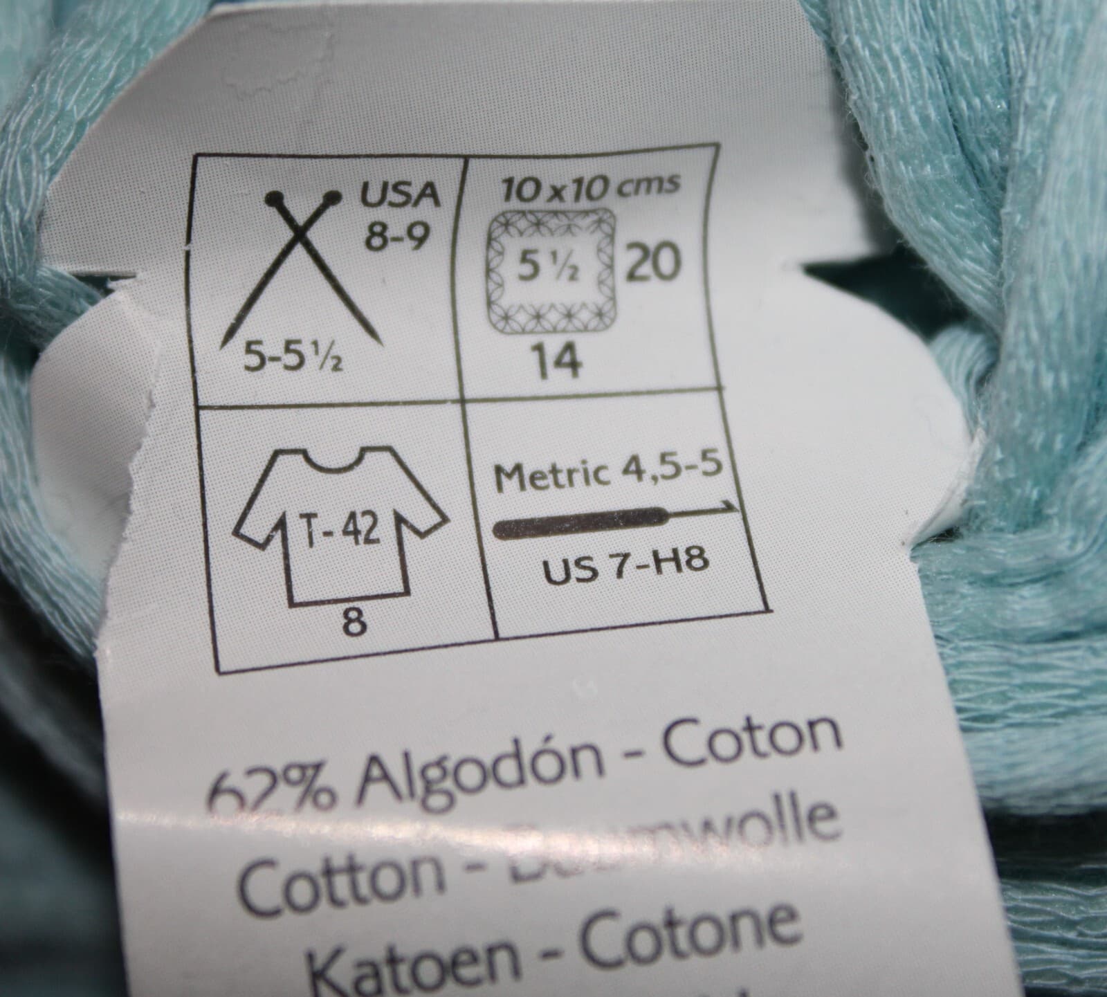 Katia Bulky Cotton Col 74 Aqua Cotton Nylon 50gr 109yd - Thumbnail 5