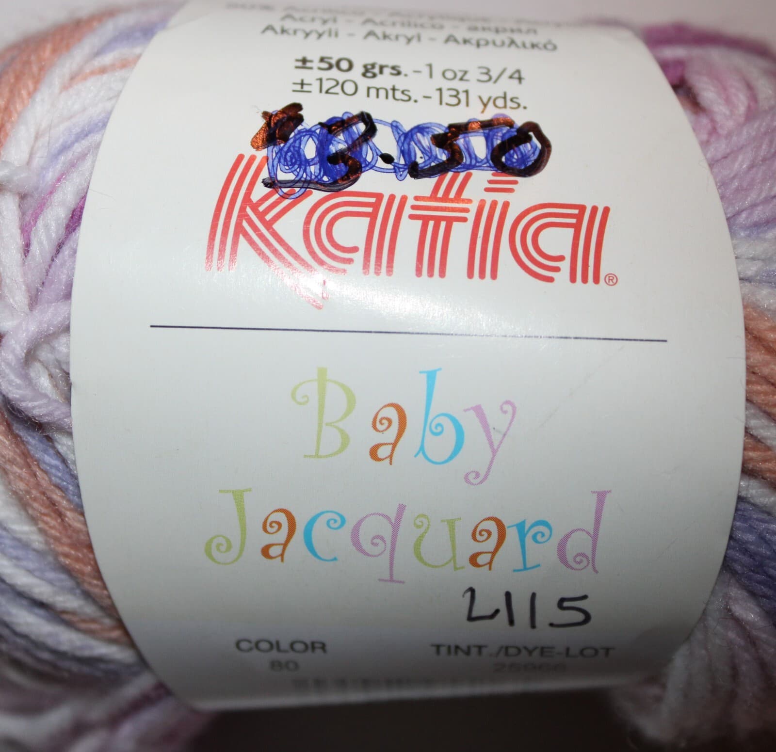 Katia Baby Jacquard Pastels 50% Nylon 50% Acrylic 50gr 131yd - Thumbnail 2