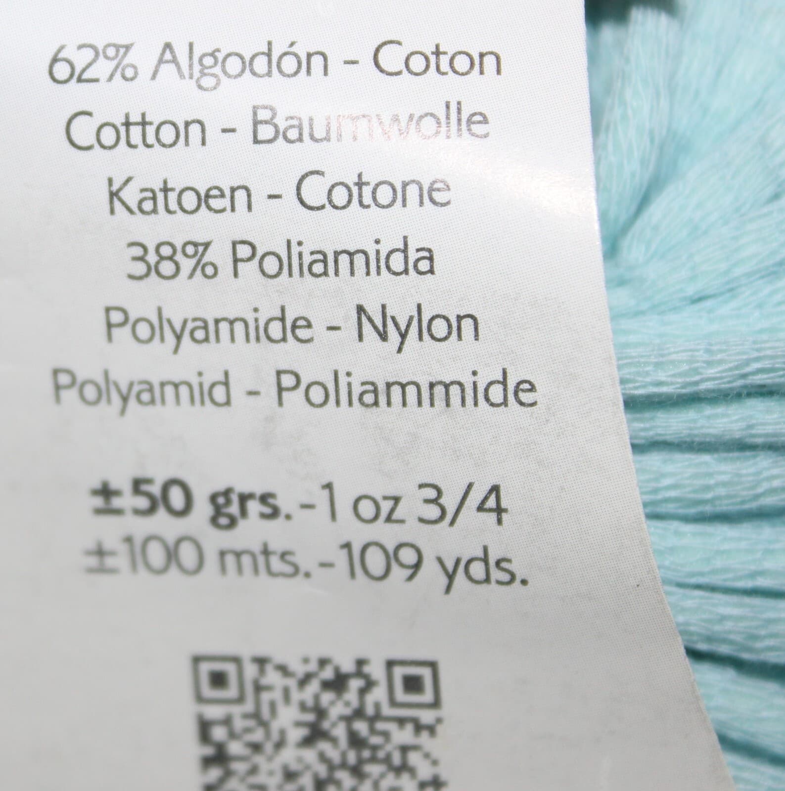Katia Bulky Cotton Col 74 Aqua Cotton Nylon 50gr 109yd - Thumbnail 6