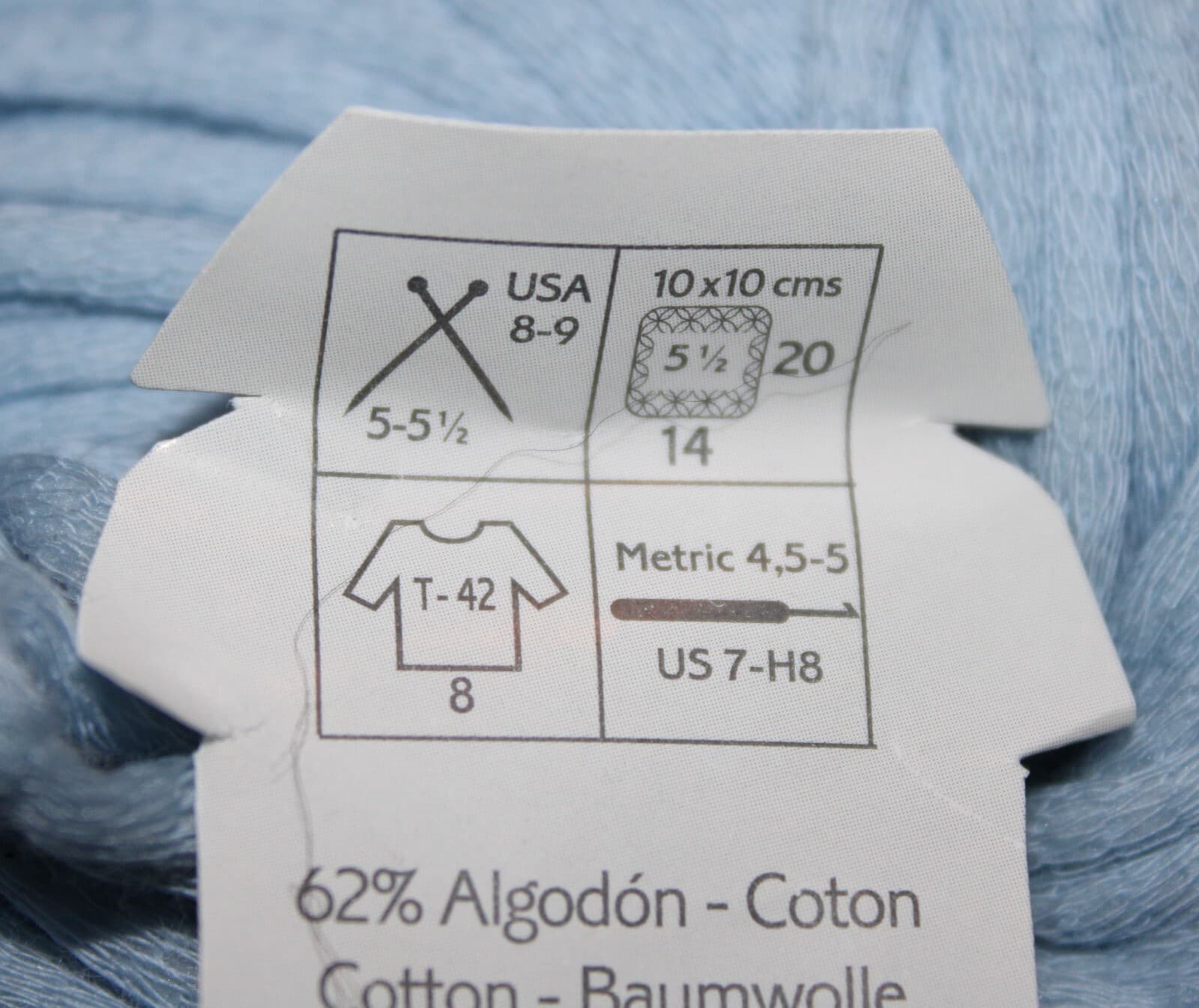 Katia Bulky Cotton Col 75 Light Blue Cotton Nylon 50gr 109yd - Thumbnail 3