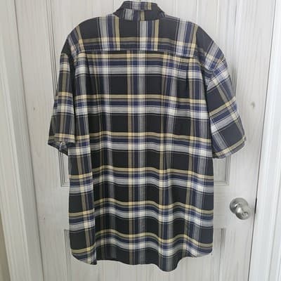 Ridgecut Men's Toughwear Shirt 2XL Plaid Button Up Collared Short Sleeve Pockets - Thumbnail 2