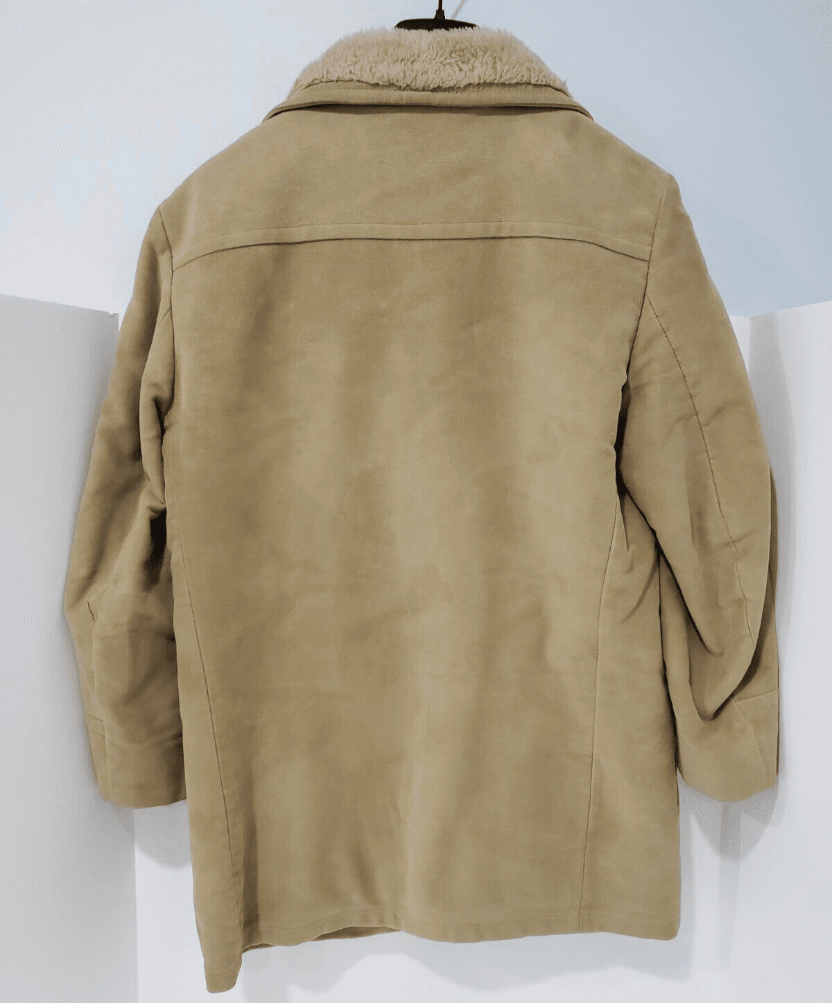 VINTAGE Stratojac Suede Look Pile Lining Coat Jacket Men Size 38 - Thumbnail 2