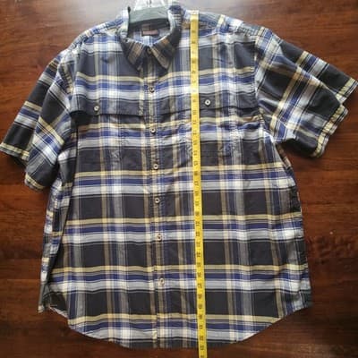 Ridgecut Men's Toughwear Shirt 2XL Plaid Button Up Collared Short Sleeve Pockets - Thumbnail 9