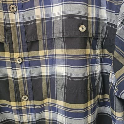 Ridgecut Men's Toughwear Shirt 2XL Plaid Button Up Collared Short Sleeve Pockets - Thumbnail 4