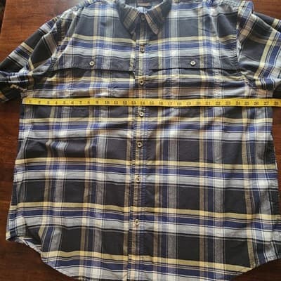 Ridgecut Men's Toughwear Shirt 2XL Plaid Button Up Collared Short Sleeve Pockets - Thumbnail 11