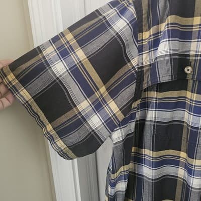 Ridgecut Men's Toughwear Shirt 2XL Plaid Button Up Collared Short Sleeve Pockets - Thumbnail 5