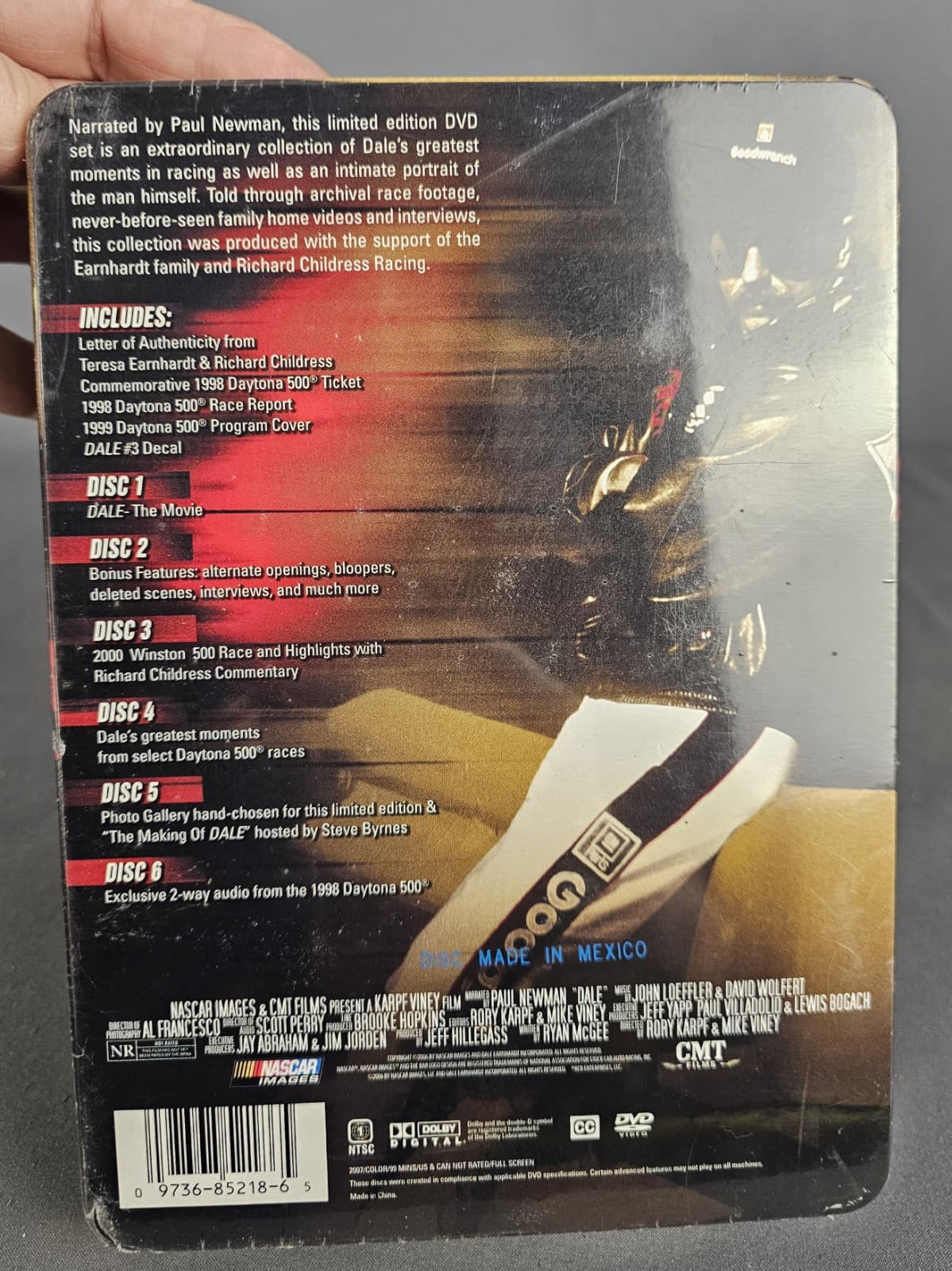 Dale Earnhardt Steel Box 6 Dvd Set Narrated By: Paul Newman - Thumbnail 2