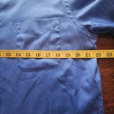Geoffrey Beene Men's Button Up Long Sleeve Shirt Blue Medium 15.5 32/33 - Thumbnail 9