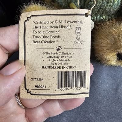 Boyds Bear Plush- (Mohair) Penny Whistleby - #900251 Bear and Trunk - Thumbnail 6