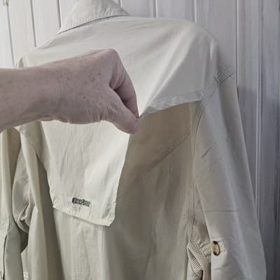 Harbour Men's Large Beige Shirt Long Sleeve Button Up Outdoors Vented Pockets - Thumbnail 9