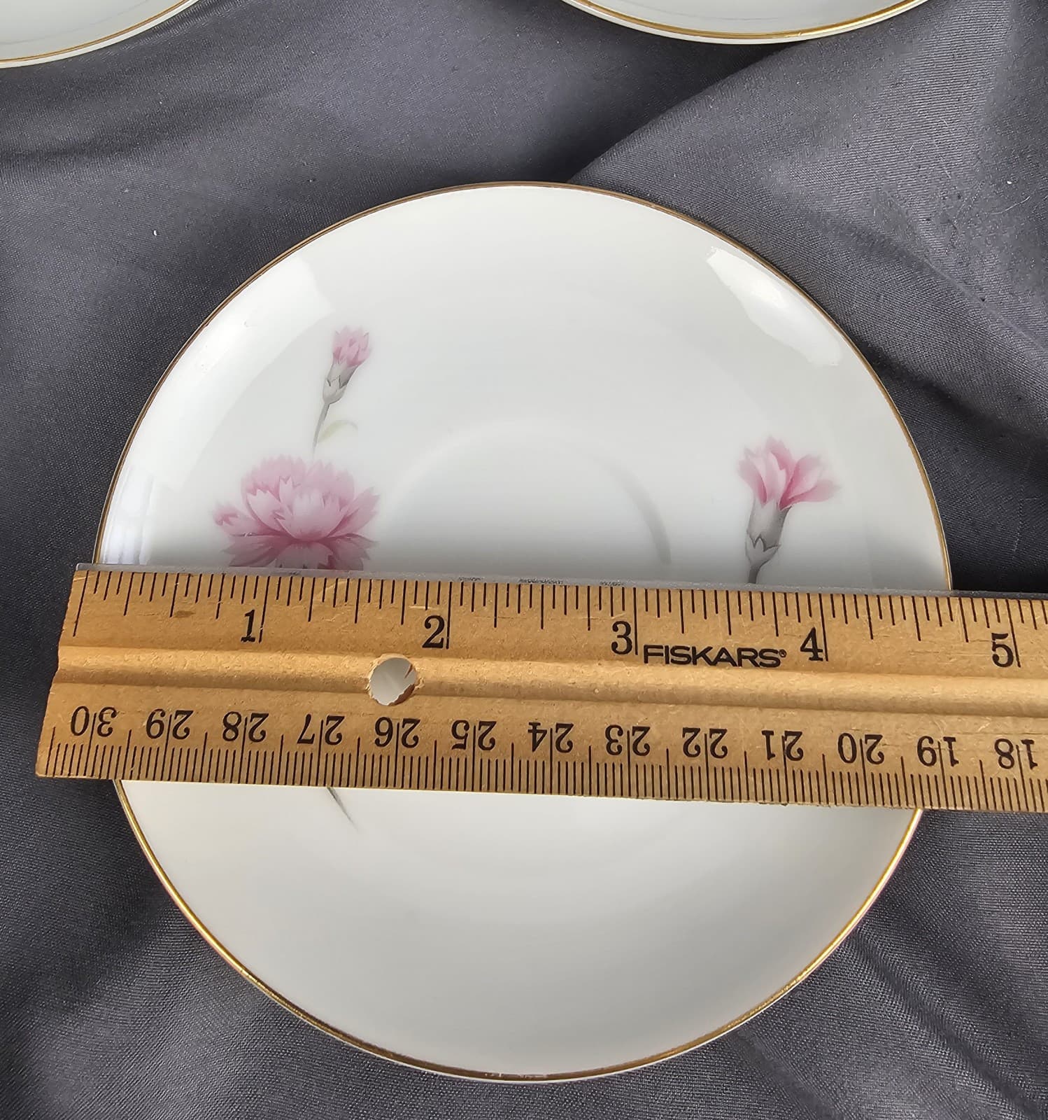 8 Sets, Royal Court Pink Carnation DEMITASSE Tea Cup & Saucer Cappuccino Japan - Thumbnail 8