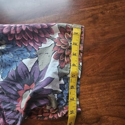Vint. At Ease Men's Colorful Button Up Shirt 1XL Tall Floral Design Short Sleeve - Thumbnail 13