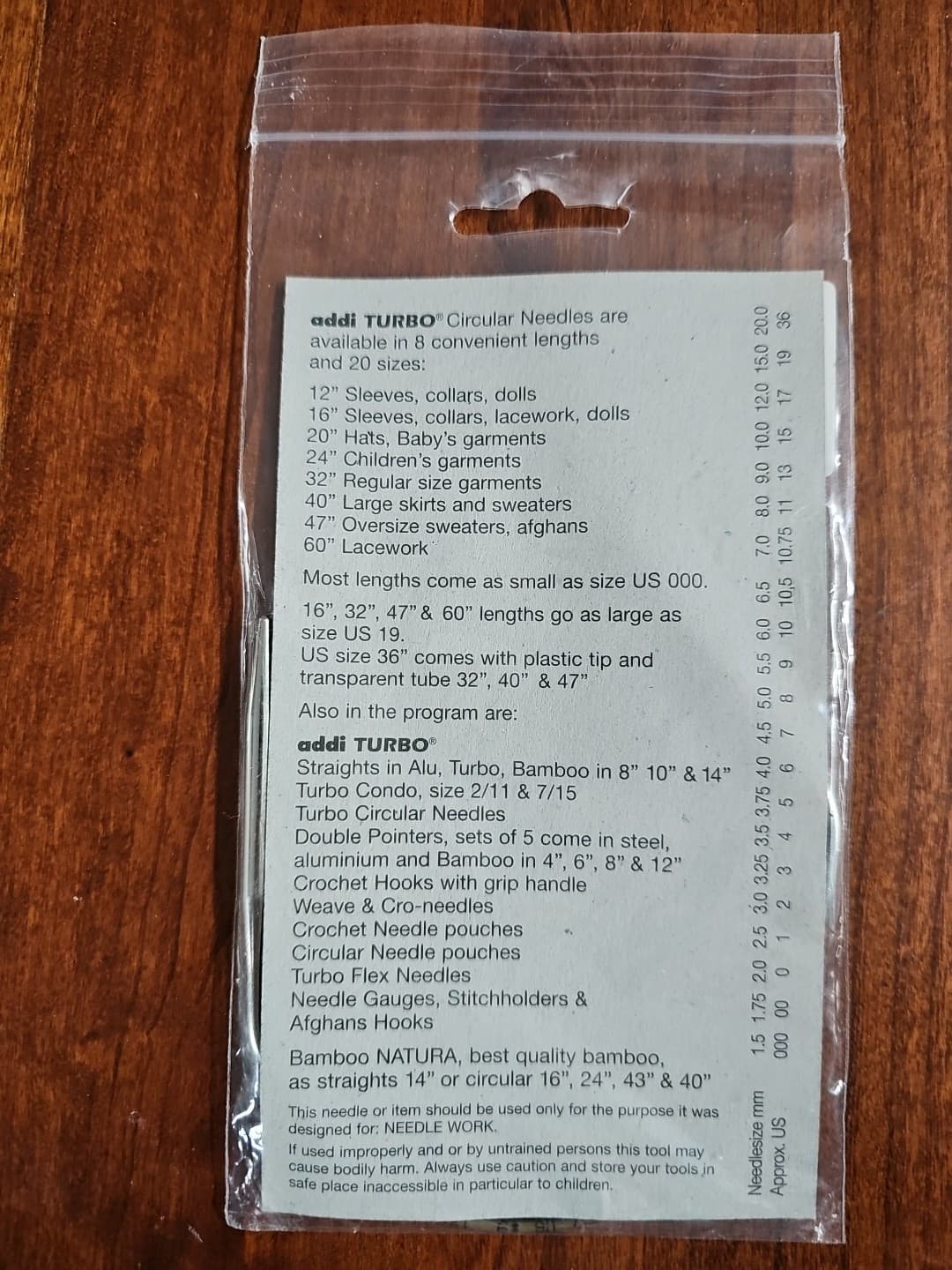 Skacel Knit Faster with Amazing addi Turbo Knitting Needle US9, 5.5mm, 12" 30cm - Thumbnail 2