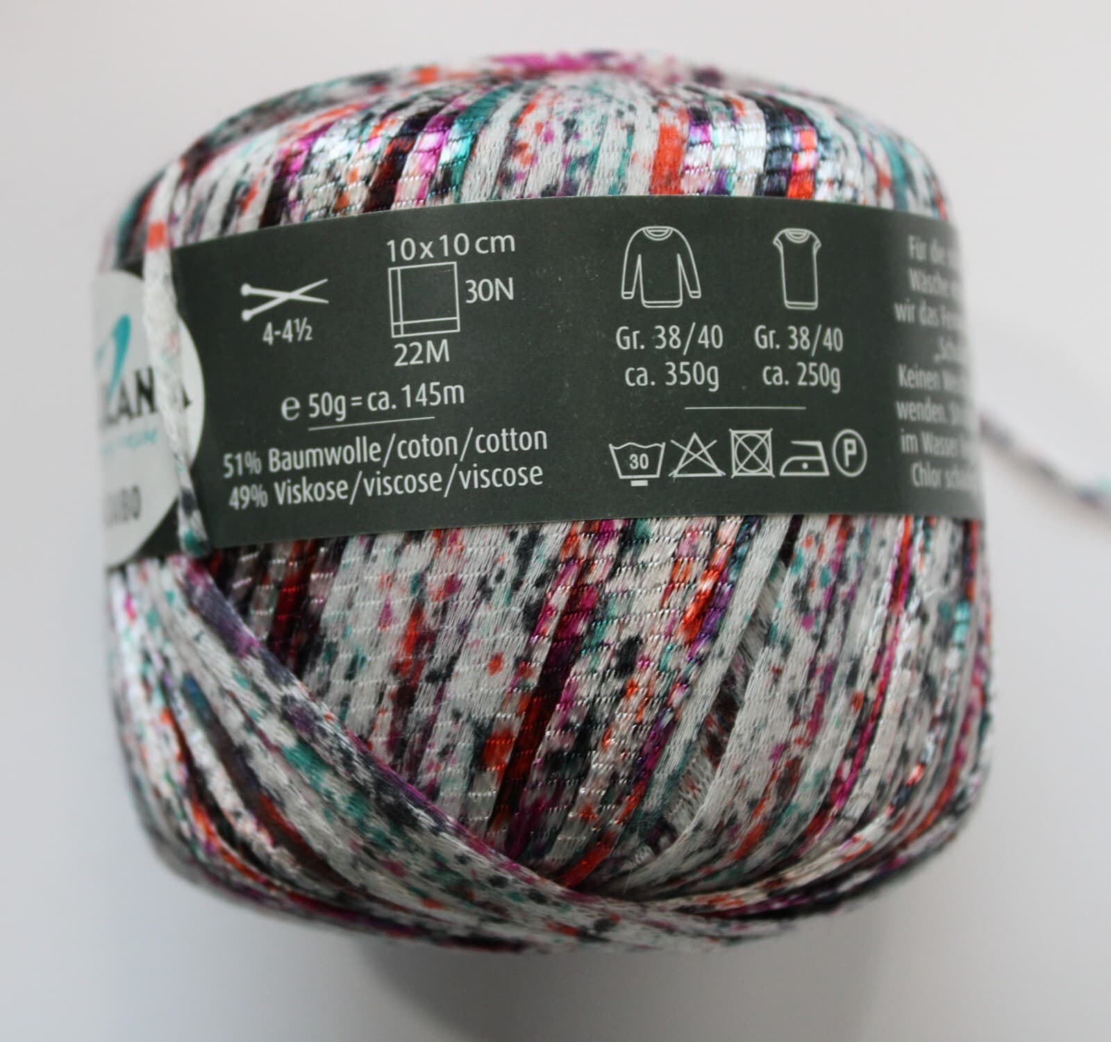 Yarn Schulana&Co. Macaibo Novelty Yarn Purple red Mix - Thumbnail 2