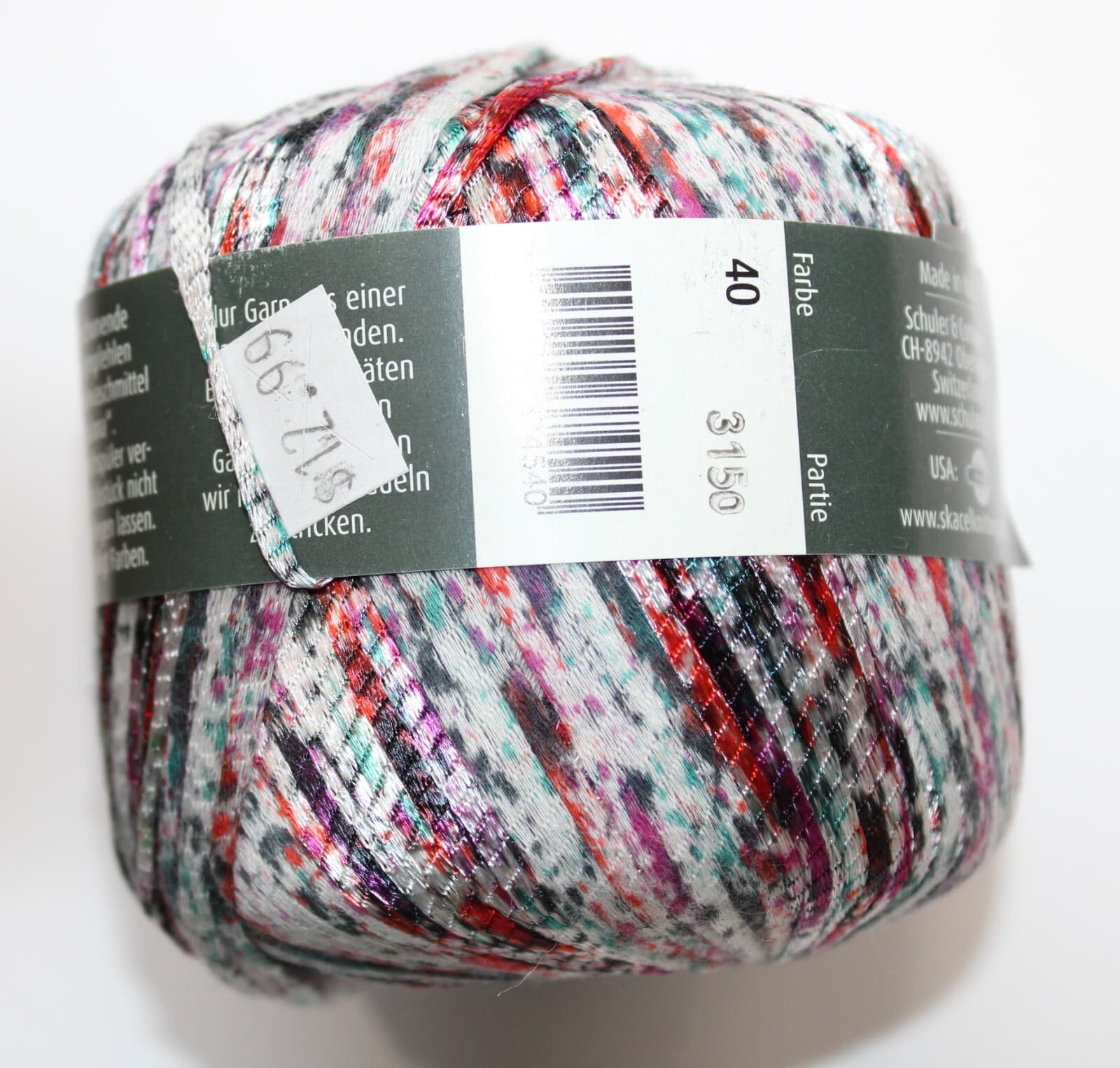Yarn Schulana&Co. Macaibo Novelty Yarn Purple red Mix - Thumbnail 3
