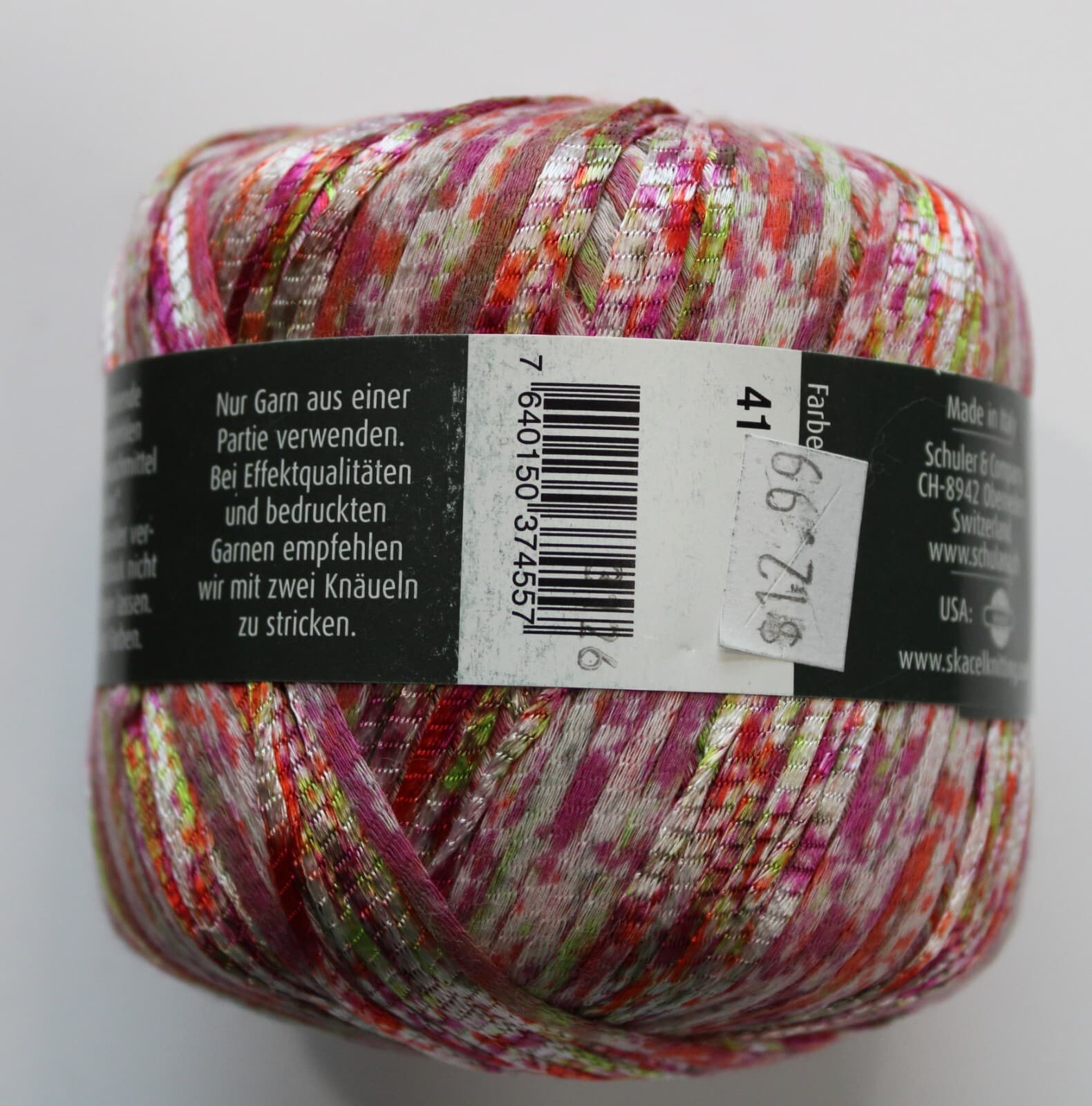 Yarn Schulana&Co. Macaibo Novelty Yarn Pink Mix - Thumbnail 3
