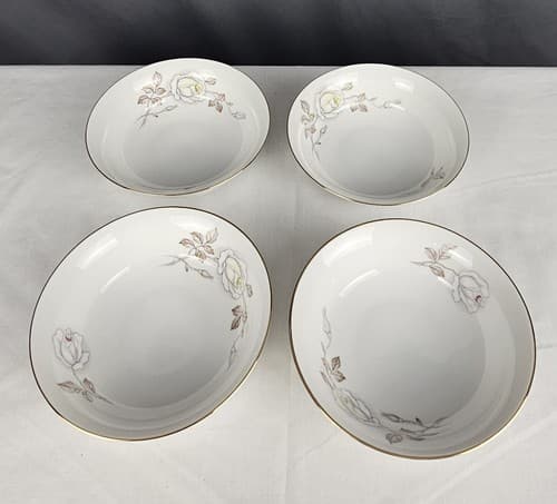 Johann Haviland Sweetheart Rose Set/4 BerryFruit Bowls Bavaria Germany EXCELLENT - Thumbnail 2