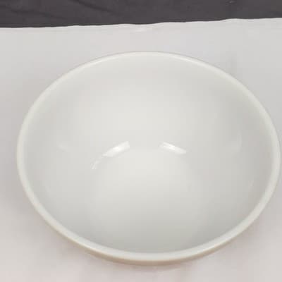 Pyrex Woodland #402 Nesting Mixing Bowl Brown/white 1.5 QT Glass USA Vintage - Thumbnail 2
