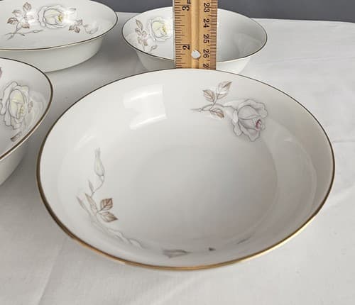Johann Haviland Sweetheart Rose Set/4 BerryFruit Bowls Bavaria Germany EXCELLENT - Thumbnail 5