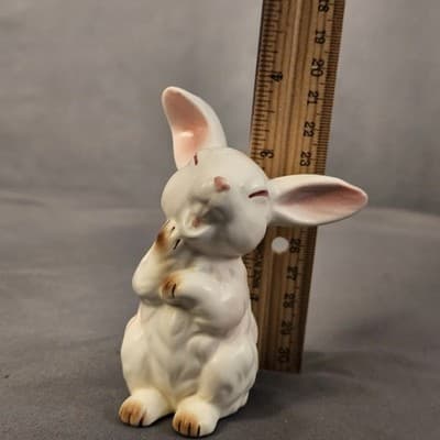 Vintage Lefton Porcelain Bunny Rabbit Figurine Japan Korea - Thumbnail 8