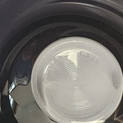 PYREX 322 Black Glass Small Mixing Bowl Round Original 7" Diameter - Thumbnail 5