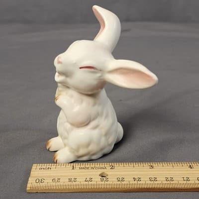 Vintage Lefton Porcelain Bunny Rabbit Figurine Japan Korea - Thumbnail 10