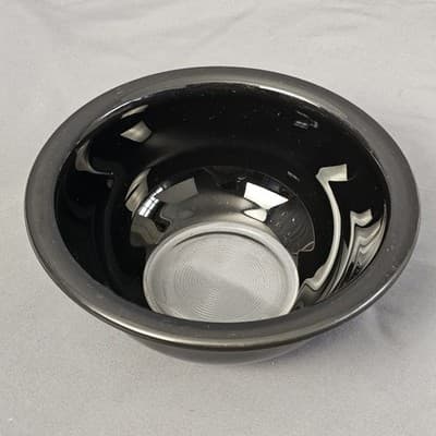 PYREX 322 Black Glass Small Mixing Bowl Round Original 7" Diameter - Thumbnail 2