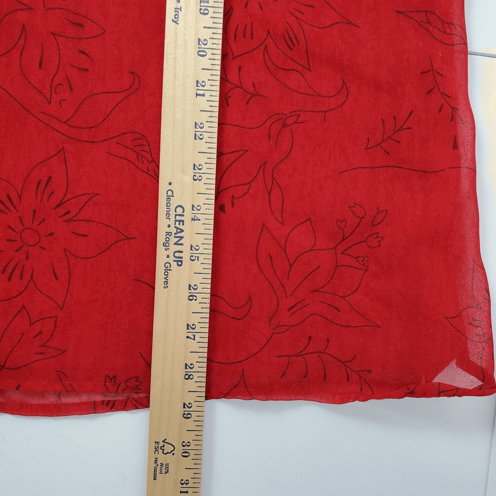Nouveau Monde Plus Women 3X Red Blouse Sheer Short Sleeves - Thumbnail 6