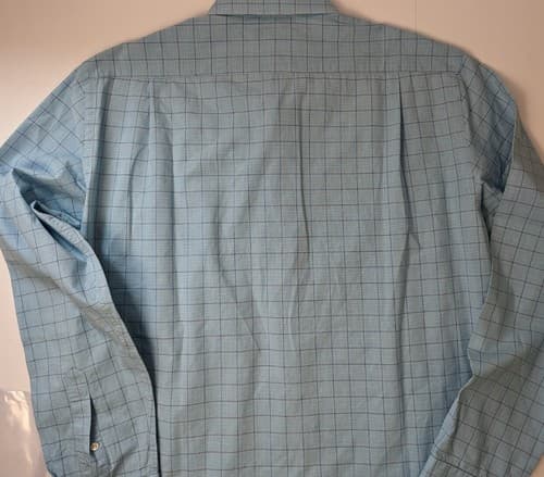 Nautica Mens Size 16 32/33 Classic Fit Blue Long Sleeve Button Down Shirt - Thumbnail 4