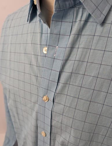 Nautica Mens Size 16 32/33 Classic Fit Blue Long Sleeve Button Down Shirt - Thumbnail 6