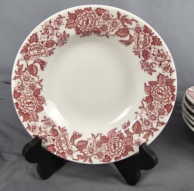 Jackson China Restaruantware Jessica pattern 8 1/4" Bowl N7 Falls Creek PA USA - Thumbnail 2