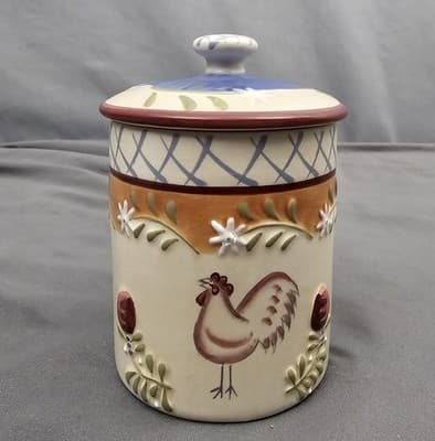 Bella Casa by Ganz Sugar Bowl Container with Lid Rooster - Thumbnail 3