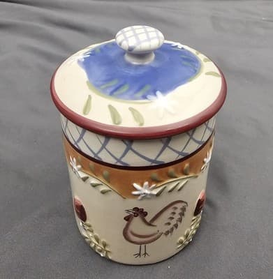 Bella Casa by Ganz Sugar Bowl Container with Lid Rooster - Thumbnail 4
