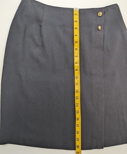 Kathy Lee Collection Womens Skirt Size 10 Black Pleated Zipper Polyester/Rayon - Thumbnail 3