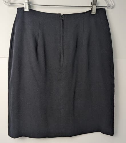 Kathy Lee Collection Womens Skirt Size 10 Black Pleated Zipper Polyester/Rayon - Thumbnail 2