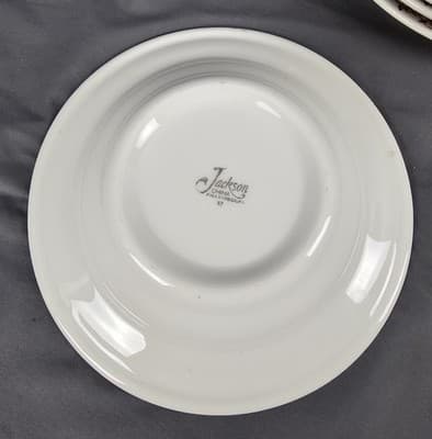 Jackson China Restaruantware Jessica pattern 8 1/4" Bowl N7 Falls Creek PA USA - Thumbnail 9