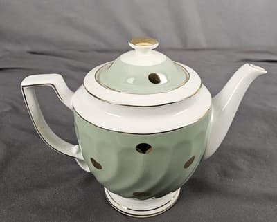Cynthia Rowley Tea pot Gold Polka Dots Celeron Green 7"x9" - Thumbnail 5