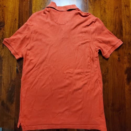 Chaps Men's Large 100% Cotton Orange Short Sleeve Polo - Thumbnail 3