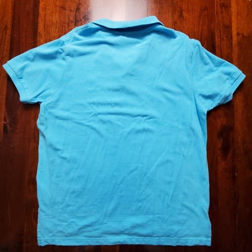 U.S Polo Association Mens Light Blue Size Large Short Sleeve Cotton Shirt - Thumbnail 3